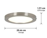 Artika Lumo 8&quot; Round LED Closet Light 2 Pk, Light &amp; Motion Sensor Brushe... - $27.71