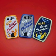 3 Vintage 83-84, 84-85, 85-86 WIBC League Champion Women’s Bowling Patches 2x3&quot; - $6.79