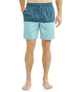 George Men&#39;s Swim Trunks Shorts Size 3XL (48-50)  Blue Turquoise  8&quot; Inseam - £11.84 GBP