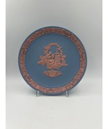 RARE! Vintage Wedgwood Jasperware 1987 Valentine's Day plate. pink on blue court - $69.95