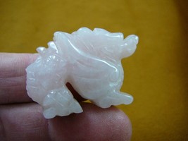 (Y-DRA-CDW-557) little Pink winged Chinese Dragon MYTHICAL carving gemst... - $14.01