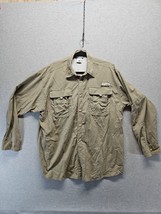 Columbia PFG Long Sleeve Button Up Shirt Size L Olive Green (D1) - £9.83 GBP