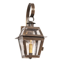 Jr. Town Crier Outdoor Wall Light in Solid Weathered Brass - 1 Light - £287.72 GBP