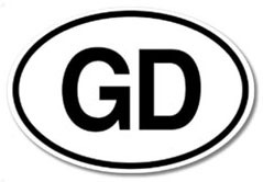 SALE GD Oval Grateful Dead Bear Set Outside Vinyl Sticker  Deadhead Hipp... - $2.99