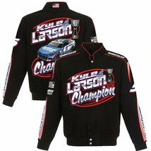 Kyle Larson Nascar Cup Series Champion Cotton Jacket JH Design Full Snap  - £125.89 GBP