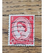 Great Britain Stamp Queen Elizabeth II 2 1/2d Used Wave Cancel 357 - $1.36 CAD