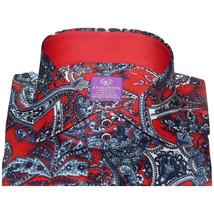 Men Shirt J.Valintin Turkey Usa Egyption Cotton Axxess Style 5406-04 Red image 12