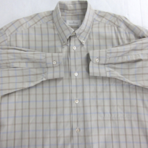 ERMENEGILDO ZEGNA Men&#39;s (XL) Beige Plaid Button Down L/S Casual Dress Shirt - $25.74