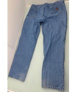 VTG Carhartt B18 STW Men Jeans 42X34 Straight Traditional Fit Blue Denim... - $24.72