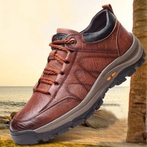 New Sneakers Shoes For Men 2023 PU Leather Plush Warm  Male Casual Shoe WearResi - £96.05 GBP
