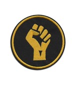 BLACK LIVES MATTER IRON ON PATCH 3&quot; BLM Resistance Fist BLM Solidarity G... - $3.95