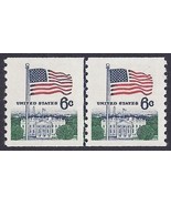 1338A - Heavy Inking EFO Huck Press Line Pair &quot;Flag Over White House&quot; Mi... - $6.82 CAD