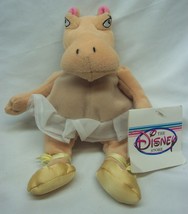 Walt Disney Store Fantasia Hippo Ballerina 8&quot; Bean Bag Stuffed Animal Toy New - £11.65 GBP