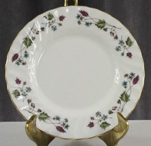 Vintage MINTON China Dryden Pattern Lot 2 Bread Plates Floral Gold Trim - $16.18