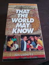 That The World May Know Focus on the Family VHS - Faith lessons 1-5 2 tapes - £19.77 GBP