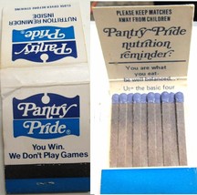 Matchbook Pantry Pride Grocery Store Supermarket 1970s Never Used Vintage  - £2.39 GBP