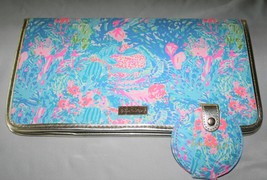 Lilly Pulitzer Fish My Wish Travel Organizer with Compact Mirror Set NWOT - £35.85 GBP