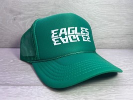 Philadelphia Eagles Mirror Sports Green Hat 5 Panel High Crown Trucker Snapback - £18.64 GBP