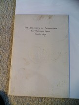 Vintage 1948 Booklet The Athenaeum of Philadelphia History Officers Shar... - $18.81