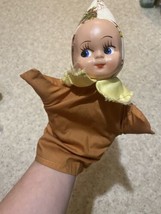 Vintage Hospital Puppet Childrens Kewpie Doll Brown Hand Puppet 1950s - $32.73