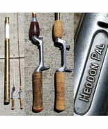 vintage 1950&#39;s fishing rods x2 Heddon Pal Spook &amp; Abu Garcia tube case cork - $99.99