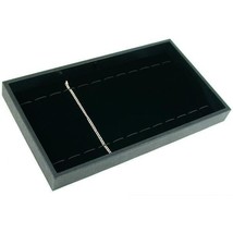 12 Slot Bracelet Watch Display Black Velvet Travel Tray - £49.27 GBP