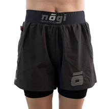 Womens Ghost 5&quot; Premium Lined Grappling Shorts Gray Nogi Industries Bjj Mma - £53.12 GBP