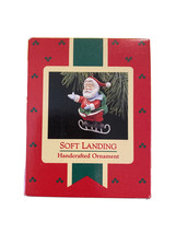 Vintage Hallmark 1988 &quot;Soft Landing&quot; Ornament Santa Ice Skating Brand New In Box - £6.14 GBP