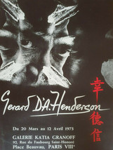 Gerald D&#39;Alton Henderson - Original Exhibition Poster - Paris - 1973 - £122.67 GBP