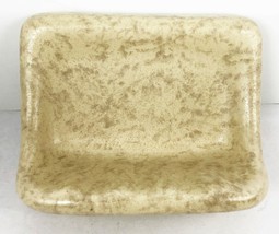 Porcelain Tile Soap Dish Holder Vintage Style Mid Century MOTTLED BEIGE #5 - £17.55 GBP