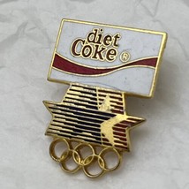 Diet Coke 1984 Los Angeles Olympics Logo USA Olympic Rings Lapel Hat Pin - £6.25 GBP