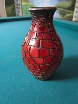 Zsolnay Eosin Crackle Red Vase 6&quot; Tall Original [86] - £96.91 GBP