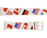 Swatch Replacement 17mm Plastic Watch Band Strap Flags - $14.25