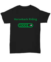 Horseback Riding, black Unisex Tee. Model 6400025  - £18.66 GBP