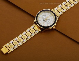 Brand New Designer Exclusive 22K 916% Gold Mens Man wrist Watch CZ Studded 12 - £7,763.28 GBP