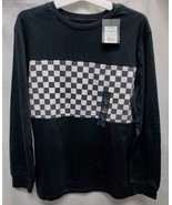 Boys Large (12/14) Black Long Sleeve T-Shirt With Checkered Chest Art Class - $15.10 CAD