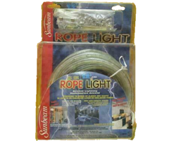 Ed&#39;s Variety Store Indoor/Outdoor 12&#39; Foot Clear Rope Luminating Light w... - $35.19