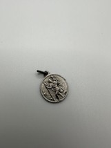 Vintage Paul VI Sterling Silver St. Christopher Medal 2.4cm - £30.77 GBP