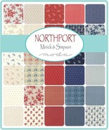 Moda NORTHPORT Minick &amp; Simpson JELLY ROLL 40 strips Quilt Fabric Cotton... - £50.61 GBP