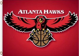 Atlanta Hawks Team Red US Flag 3X5Ft Polyester Banner - $20.00