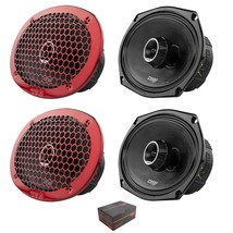 4 x DS18 PRO-Z69 6 X 9 2 way mid range loud speaker with built in tweete... - £518.79 GBP