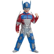 Boys Transformers Halloween Costume Optimus Prime Muscle Jumpsuit &amp; Mask... - £15.46 GBP