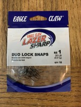 Eagle Claw Duo Lock Snaps 20 Lb Size 1-BRAND NEW-SHIPS Same Business Day - £11.63 GBP