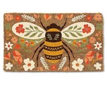 Bee Floral Doormat Durable Coir Fiber PVC Backing 18&quot; x 30&quot; Long Entranc... - $39.59