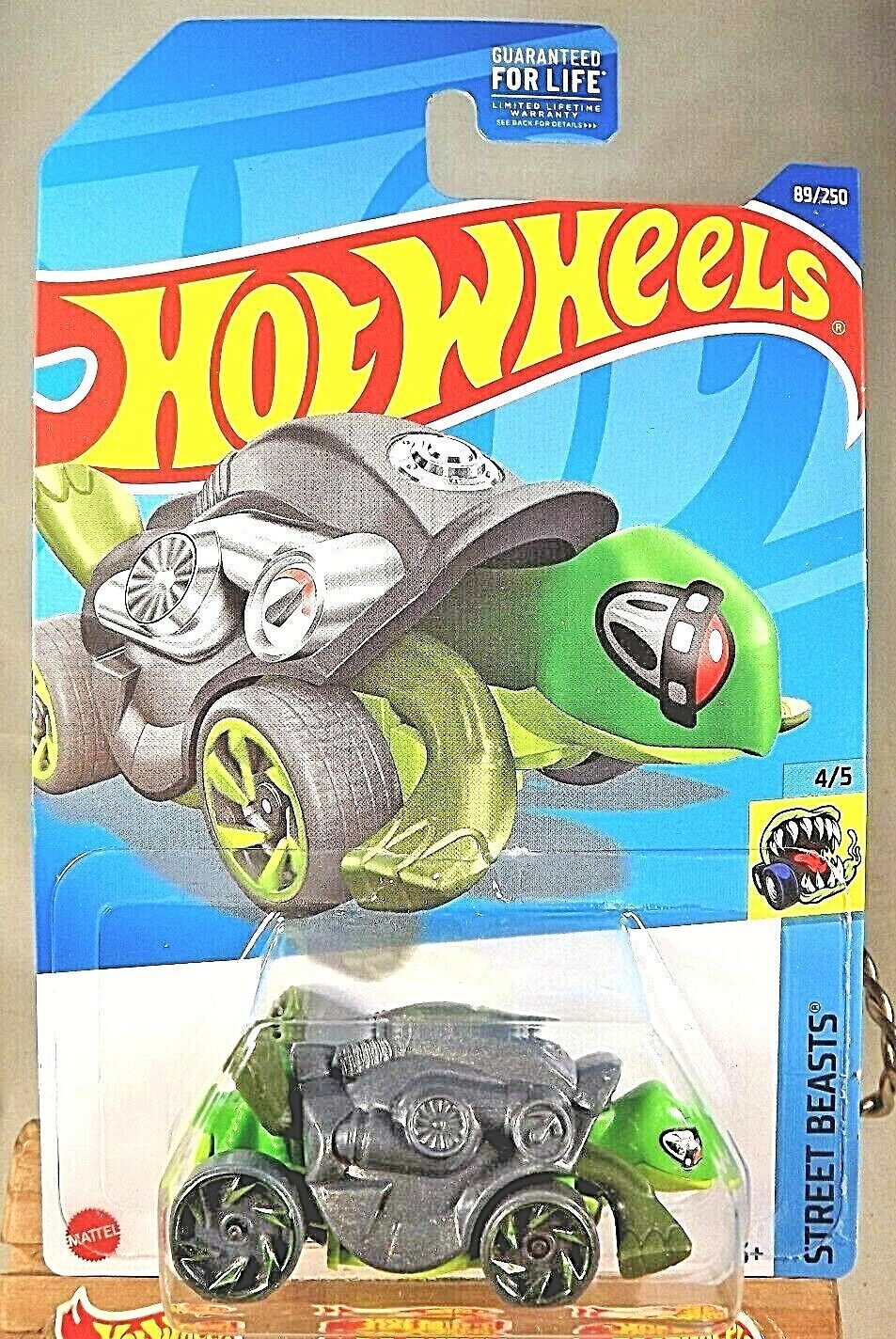 2022 Hot Wheels #89 Street Beasts 5/5 TURTOSHELL Gray-Green w/GrayWhlsGreenRA Sp