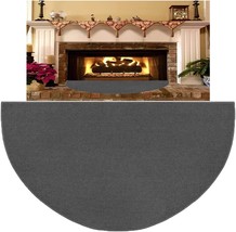 63″X37″ Extra Large Half Round Fireproof Fireplace Mat Hearth Area Rug - Fire - £35.88 GBP