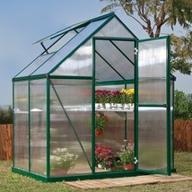 Palram - Canopia HG5005 Mythos Greenhouse - 6 x 4 ft. - Silver - £510.62 GBP