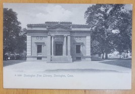  STONINGTON FREE LIBRARY, STONINGTON, CONN. - 1901-1907 POSTCARD - £2.38 GBP