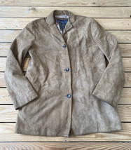 banana republic Womens button up leather jacket Size S tan HG - £26.99 GBP