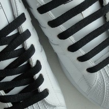 48&quot;=120cm BLACK Unwaxed flat sneaker boot laces 5 6 eyelets shoes boots ... - $15.03
